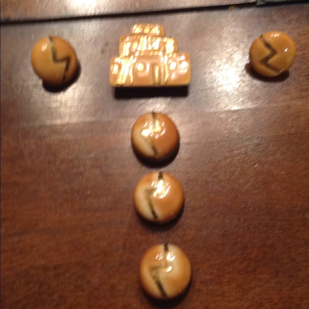 Native American pueblo button covers